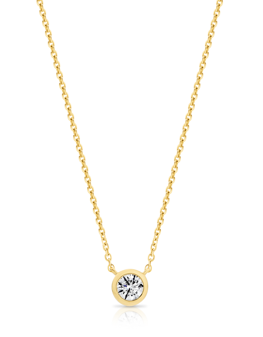 18ct Yellow Gold Bezel Pendant