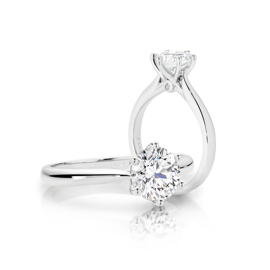 P8RG158 18ct White Gold Solitaire Claw Ring